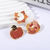 Cute Thanksgiving Animals Enamel Pins Cartoon Cat Autumn Fox Mystical Crows Pumpkin Brooch Lapel Badge Jewelry Gifts for Friends