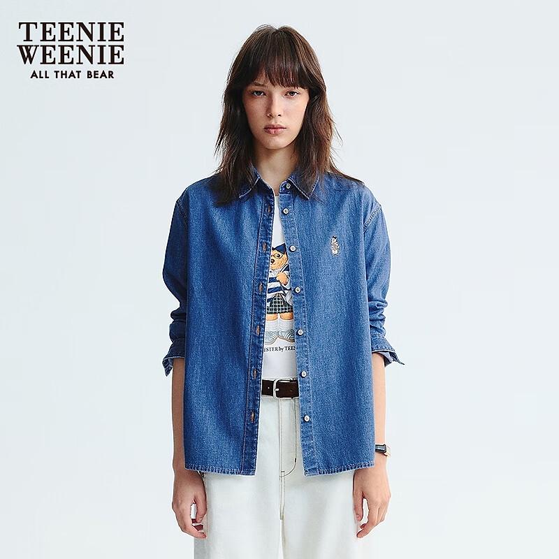 Teenie Weenie Bear Women s Embroidered Denim Shirt S