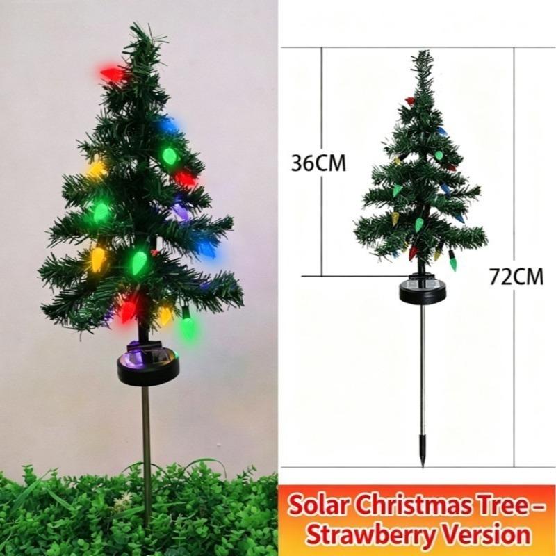 Outdoor Solar Christmas Tree Lights Waterproof LED Garden Lamps For Lawn Patio Landscape Decoration Party Decor