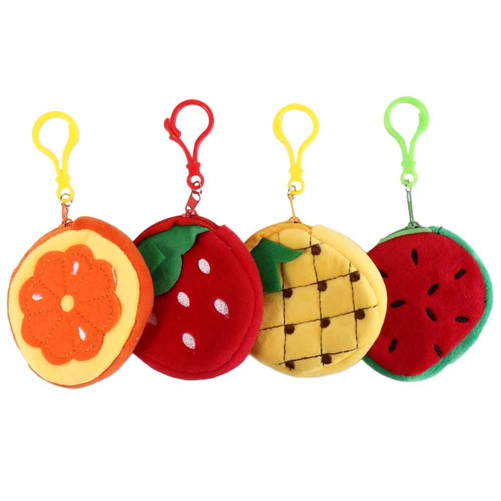 Watermelon Fruit Coin Bag With Hook 8CM Coin Pouch Keyring Pluhs Coin Purse  Put The Key/Coin