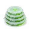 Foldable silicone microwave lunch box, round refrigerator storage box, food storage container, lunch container