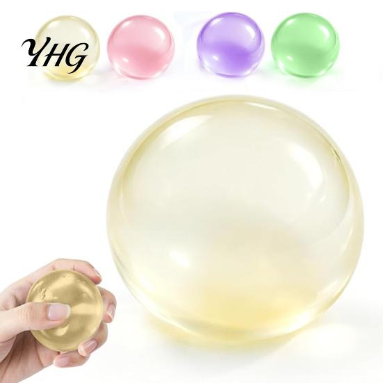 Clear Ball Squeeze Toy Shapeable Pearlescent Fidget Toy, Anxiety Relief Stress Reduction Accessories Fake Fruit Inside for Kids Adults
