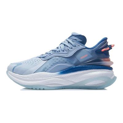 Li Ning Super 5 Trendy Shock Absorbing Low Top Running Shoes Women Sneakers Sky-Blue AGLR046-1