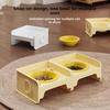 Cat Bowl, Double Bowl, Ceramic Square Bowl, Cat Drinking Water Bowl, Not Easy To Knock Over, Cat Dining Table, Kitten Food Bowl, Pet Food Bowl