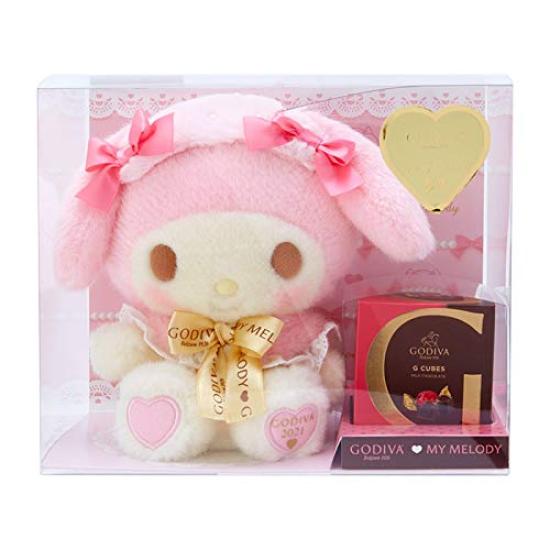 

[Ограниченный] SANRIO Sanrio GODIVA Godiva My Melody Doll & GODIVA 2020 (большой) G Cube Milk Hazelnut 5 Pieces My Melody Коллаборация Коллаборация