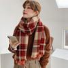 Shawl Warm Houndstooth Cold-proof Ins Style Plaid Wrap Neckerchief Women Scarf Christmas Muffler