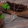 New enamel color hollow love long pendant, women's creative exaggerated heart-shaped versatile long necklace