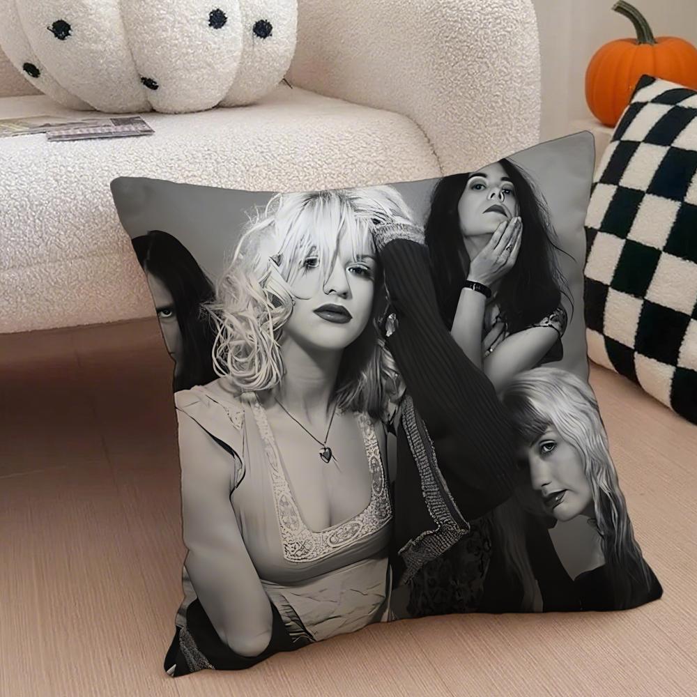 Band Rock Band HHole Cushion Cover Throw Pillow Cover Hidden Button Durable Polyester Chair Cushion 30X30cm