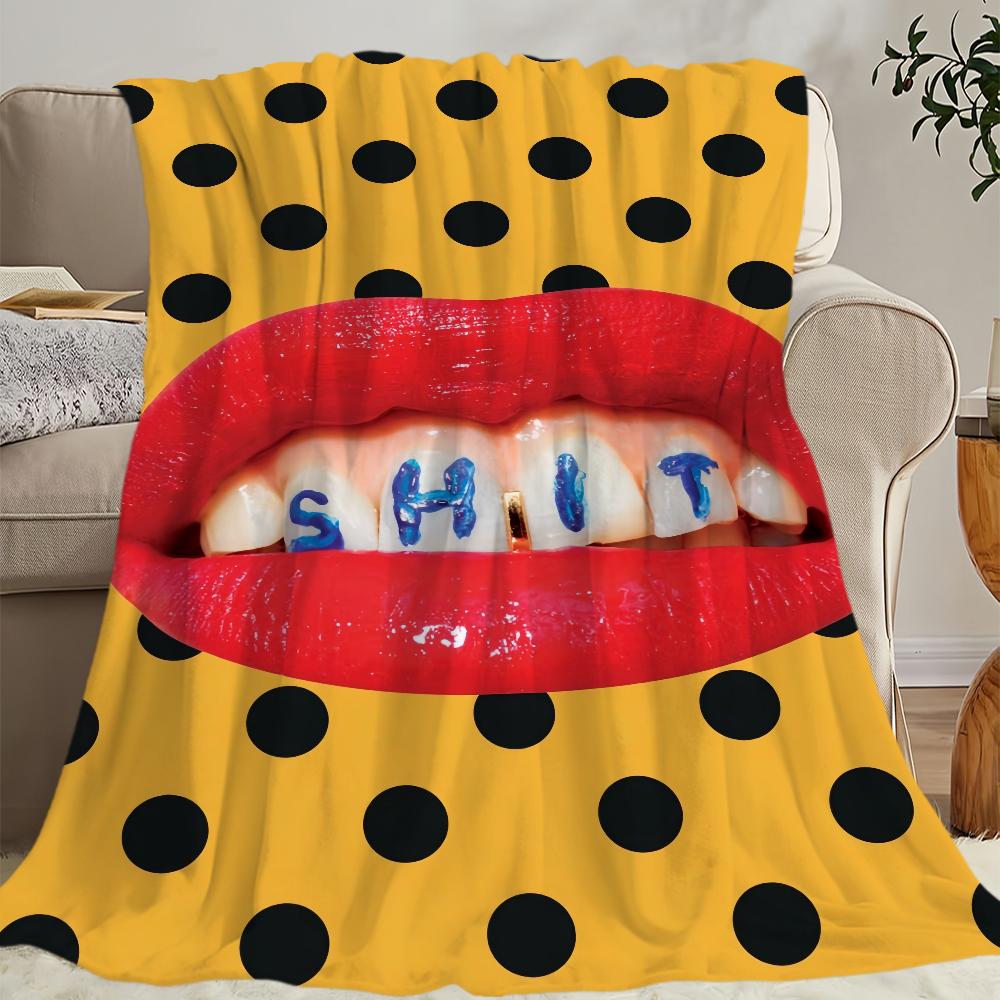 Funny Personality Bizarre Art Blanket Soft Comfortable Nap Plush Suitable For Iiving Room Office Bedroom Birthday Home Kid Gift