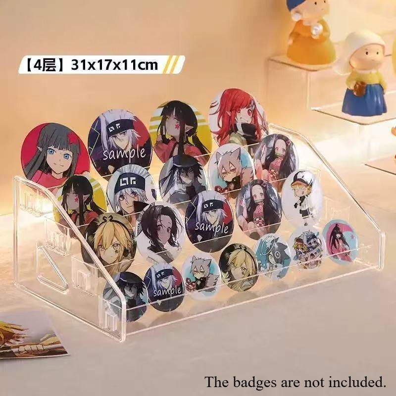 Jewelry Display Stand Transparent Figure Storage Multi-layer Acrylic Millet Badge Cosmetics Desktop Shelf Jewelry Box Organizer