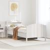 Vidaxl Bed Frame Without Mattress, White, 75X190 Cm, Solid Pine Wood