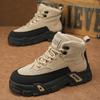 Platform Designer Men Lace-up Tooling Thick Bottom Boots Comfortable Shoe for Men Casual Toe Cowboy Ankle Boots Man Outdoor Shoe