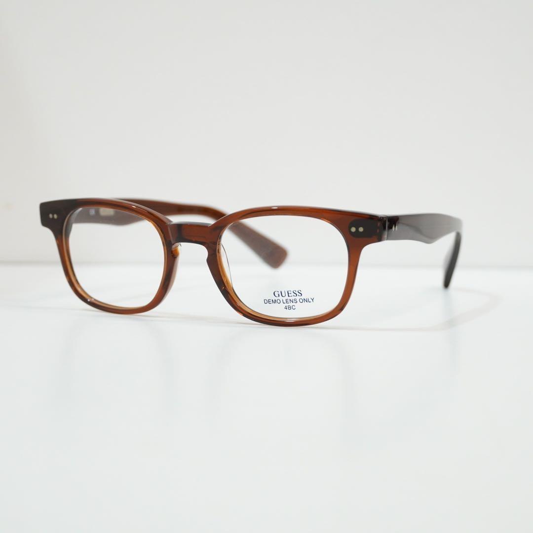 Used New and unused GUESS Clear Brown Small Glasses Frame Unisex Lens Interchangeable