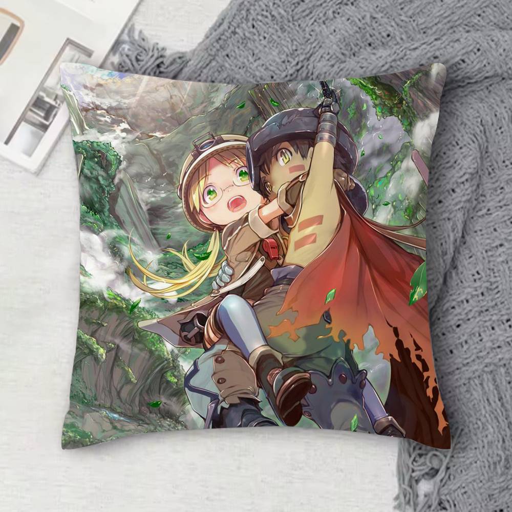 MMade In Abyss Doublesided Printed Square Decorative Cushion Cover for Sofa Living Room Home Decor