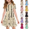 Girl Summer Dress Color & Print Short Sleeve Dress With Pocket Casual Dress Shorts Sleeve Party Dress Easter Day