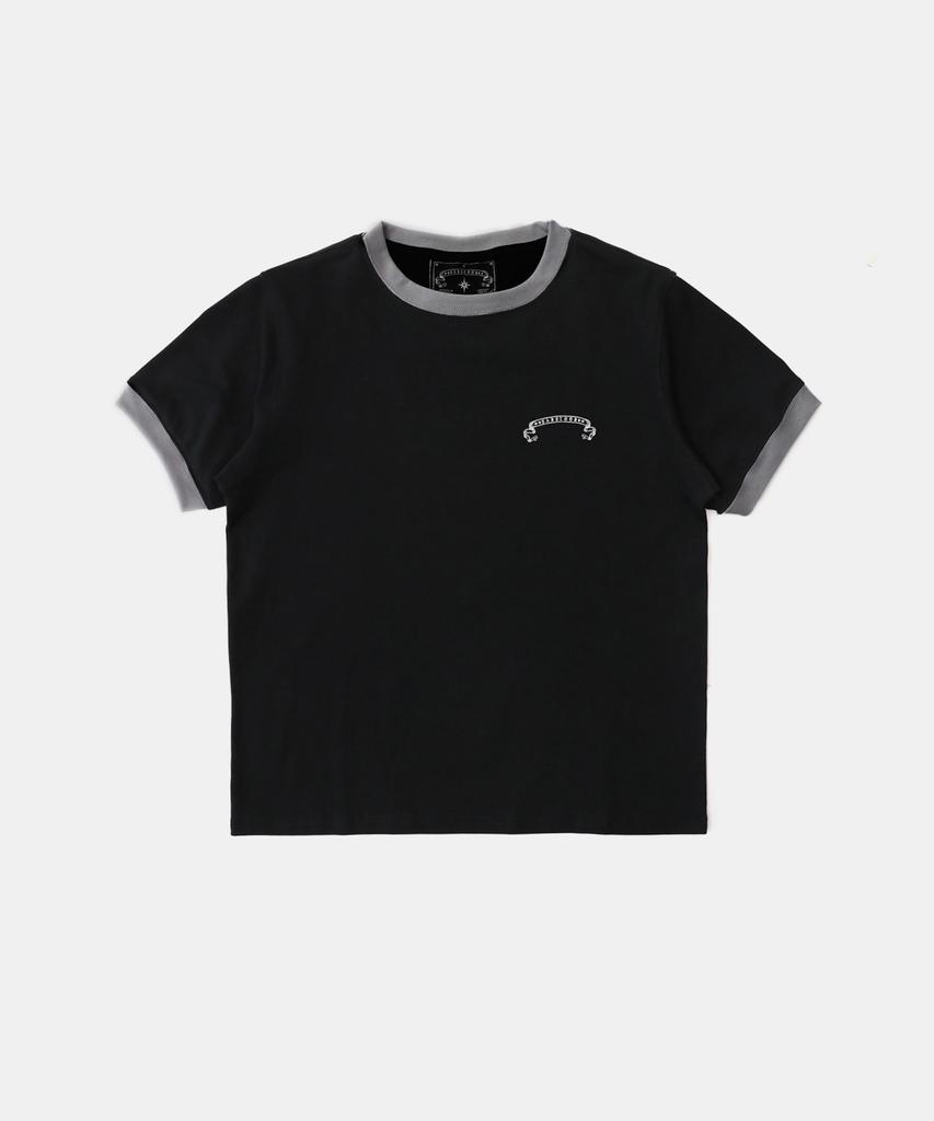 BADBLOOD Cosmo Reflective Ringer T-Shirt - Black