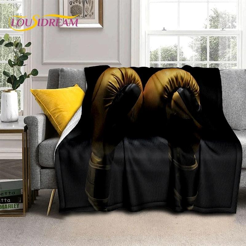 Boxing Gloves Boxer Fight Cartoon Soft Flannel Blanket for Beds Bedroom Sofa Picnic,Throw Blanket for Cover Outdoor Leisure Gift