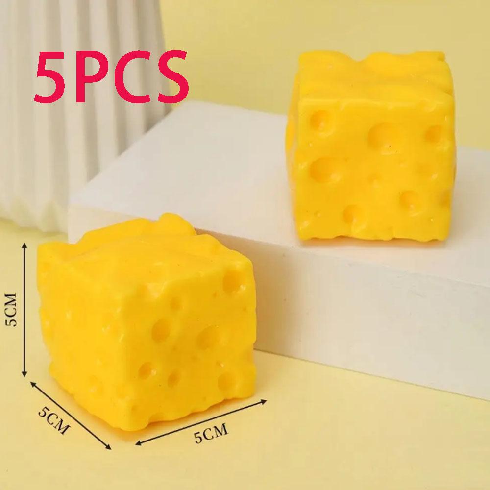 @Squishy Cheese Cube Stress Ball Shapeable Squeeze Ball Non Rebound Sensory Fidget Toys For Kids And Adults Relaxing Gifts