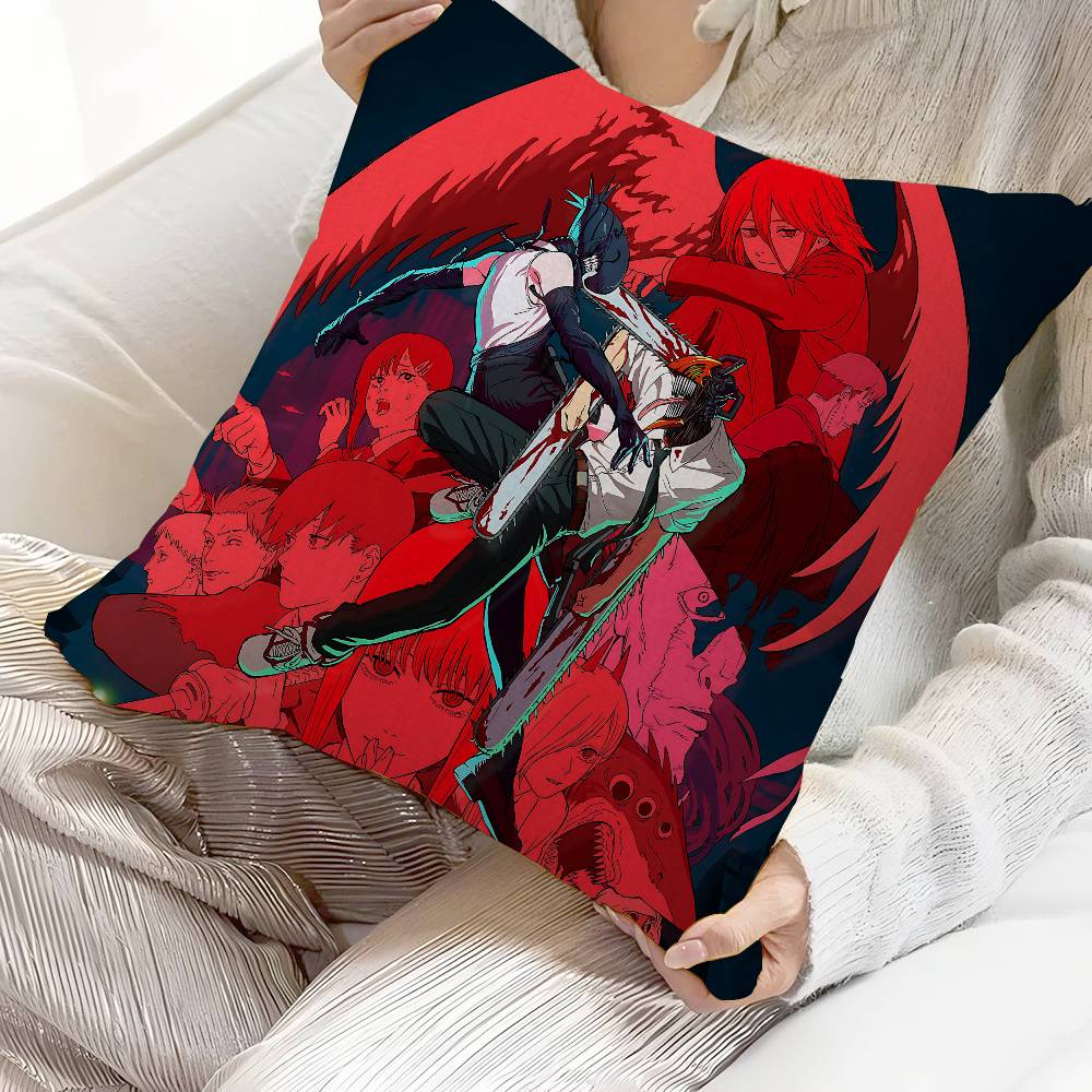 Anime Chainsaw Man The Movie Reze Arc Cushion Cover Inches Farmhouse Decor Home Throw Pillow Covers For Couch Decorations
