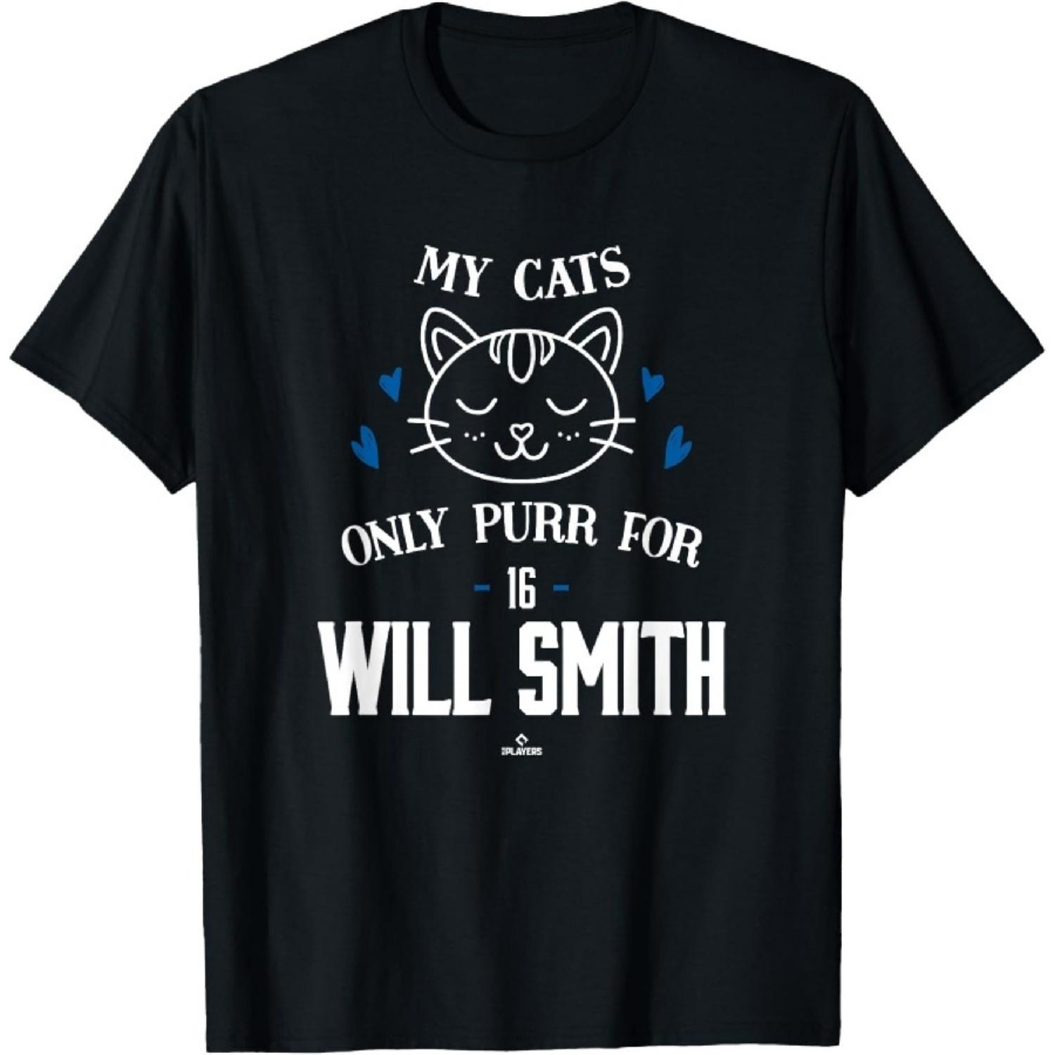

Cat Lovers for Will Smith Los Angeles Baseball MLBPA T-Shirt XXXXXL чорний
