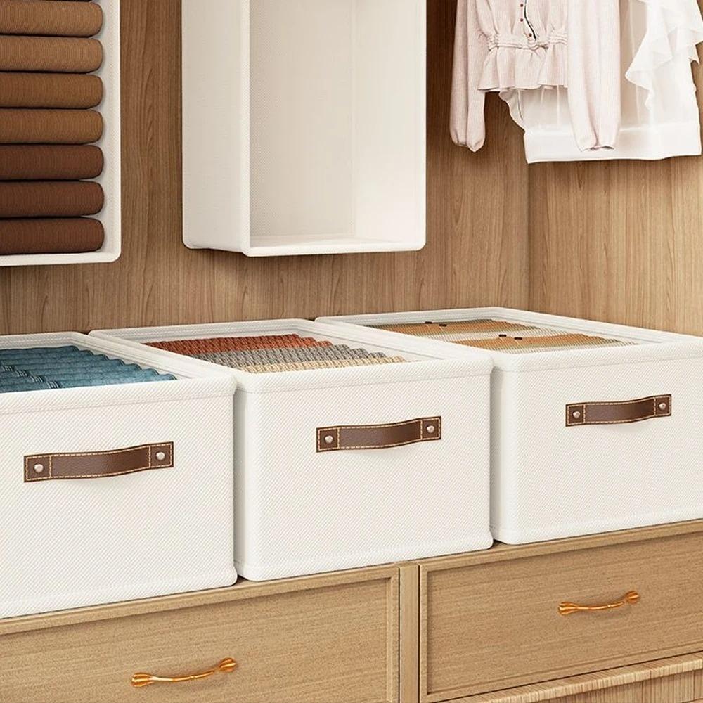1PC Wardrobe Clothes Storage Organizer Sweater T-Shirt Storage Thickened Pants Storage Box Cabinet Foldable Drawer Organizer