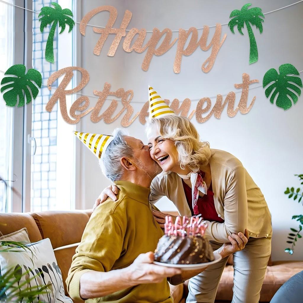 Retirement Theme Party Banner And Tassel With For Summer Event And Background Decor