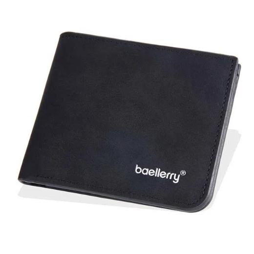 PU Leather 2 Fold Wallets Solid Color Small Pocket Purse Portable Men's Short Wallet  Men Boys Gift