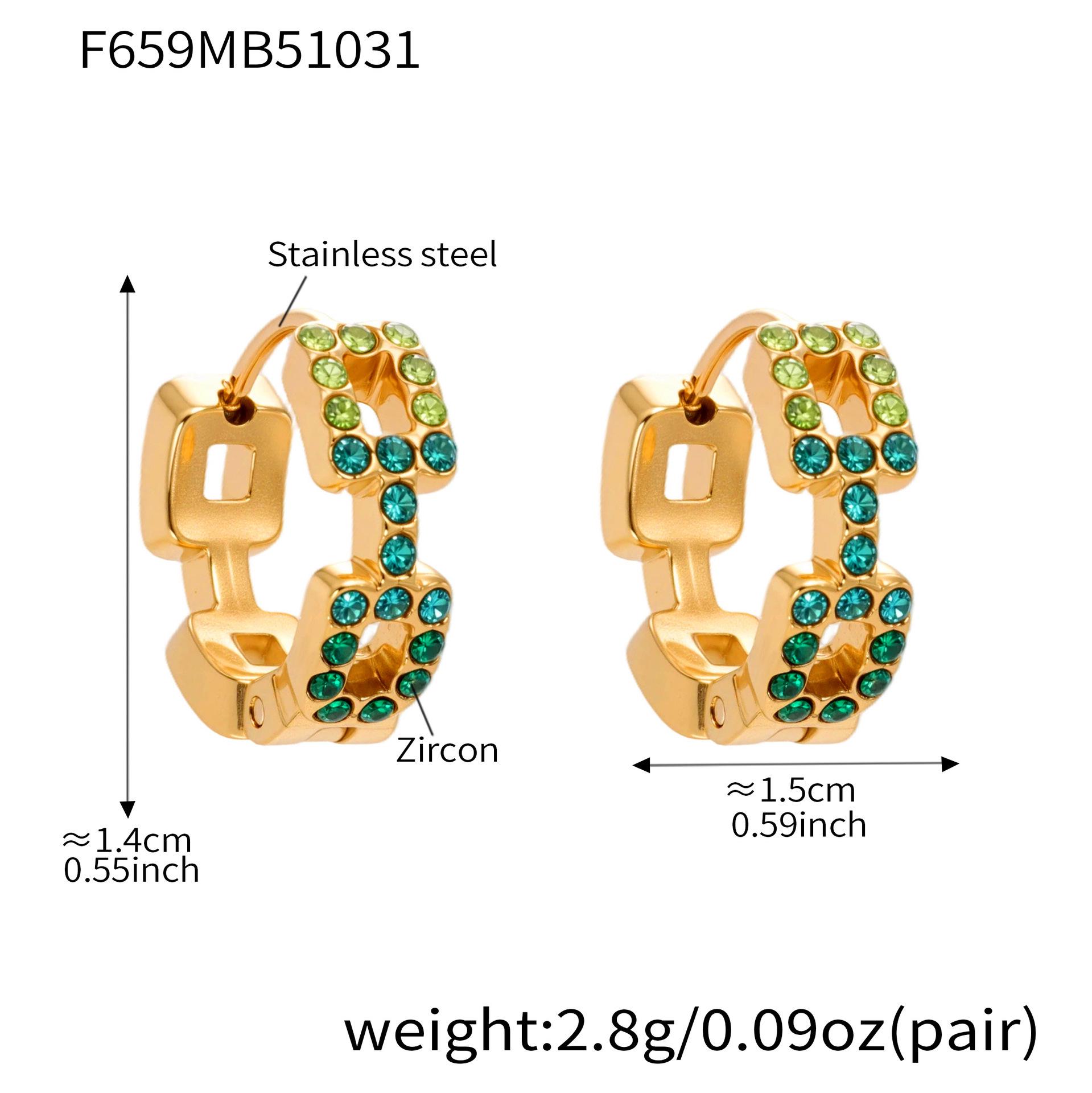 Qiong Yao 18K Gold-Plated Sparkly Zirconia Stud Earrings