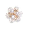 Apparel Sewing Flower-shaped Crystal Pearl Button Pearl Hairpins Headwear Clip Rhinestone Buttons