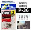 Japan OWNER Ou Na P-36 Stainless Steel Double Loop Open Ring - Super Strong Pull Force Fishing Connector.