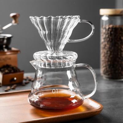 Verdickt, Hitzebeständig, Hochborosilikatglas, Wolkenkanne, Kaffeelikör, Kaffeekanne 450ML/600ML