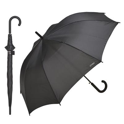 ITTEN Produced by 65cm Long Suitable for Both Sunny and Rainy UV Protection or Rain Long Umbrella Wpc. Umbrella, Black, Days, Windproof, (90% Higher),