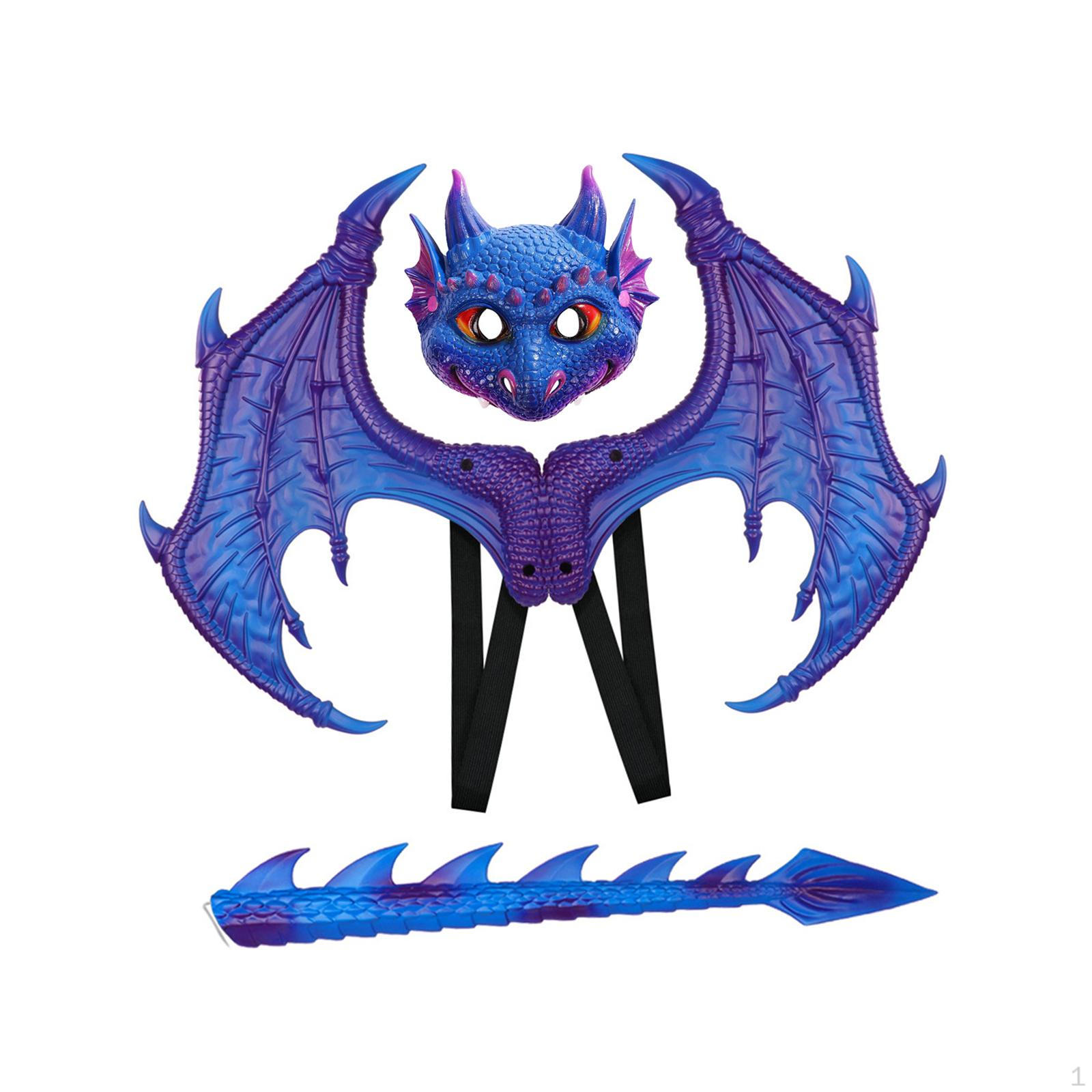 Dinosaur Tail Mask Kids Dragon Costume Cosplay Child Photo Props for Festival Clothes Decoration
