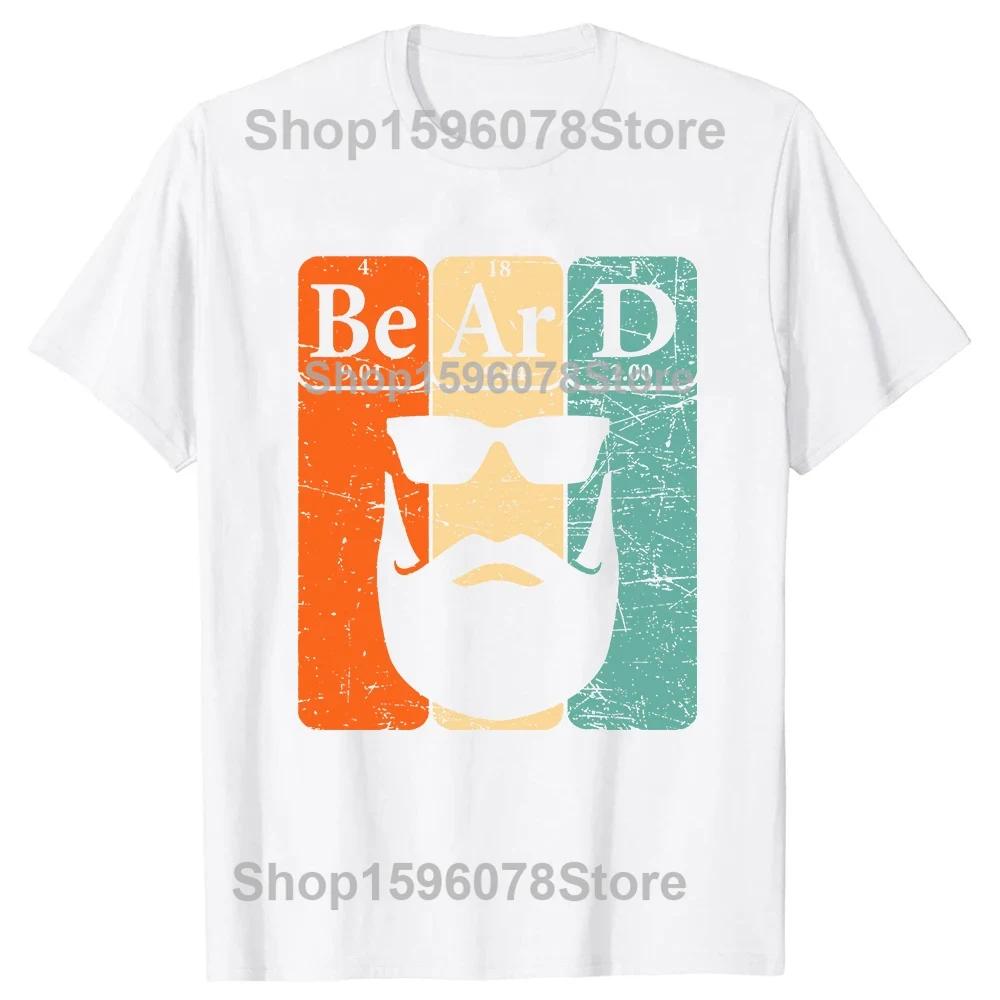 Funny Beard Periodic Table Bearded Man Vintage T Shirts Summer Cotton Streetwear Short Sleeve Birthday Gifts Tshirt Men