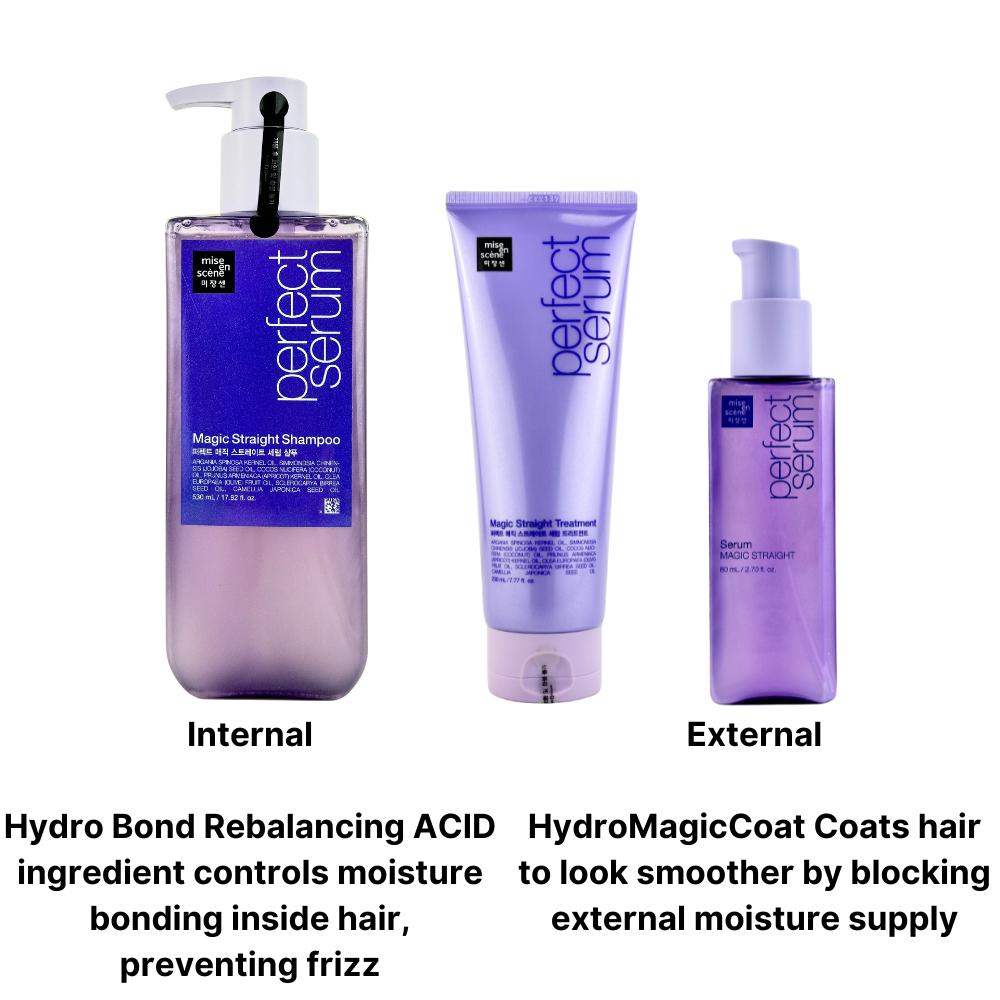 Mise En Scene Perfect Magic Straight Serum, Shampoo,Treatment 3 Type