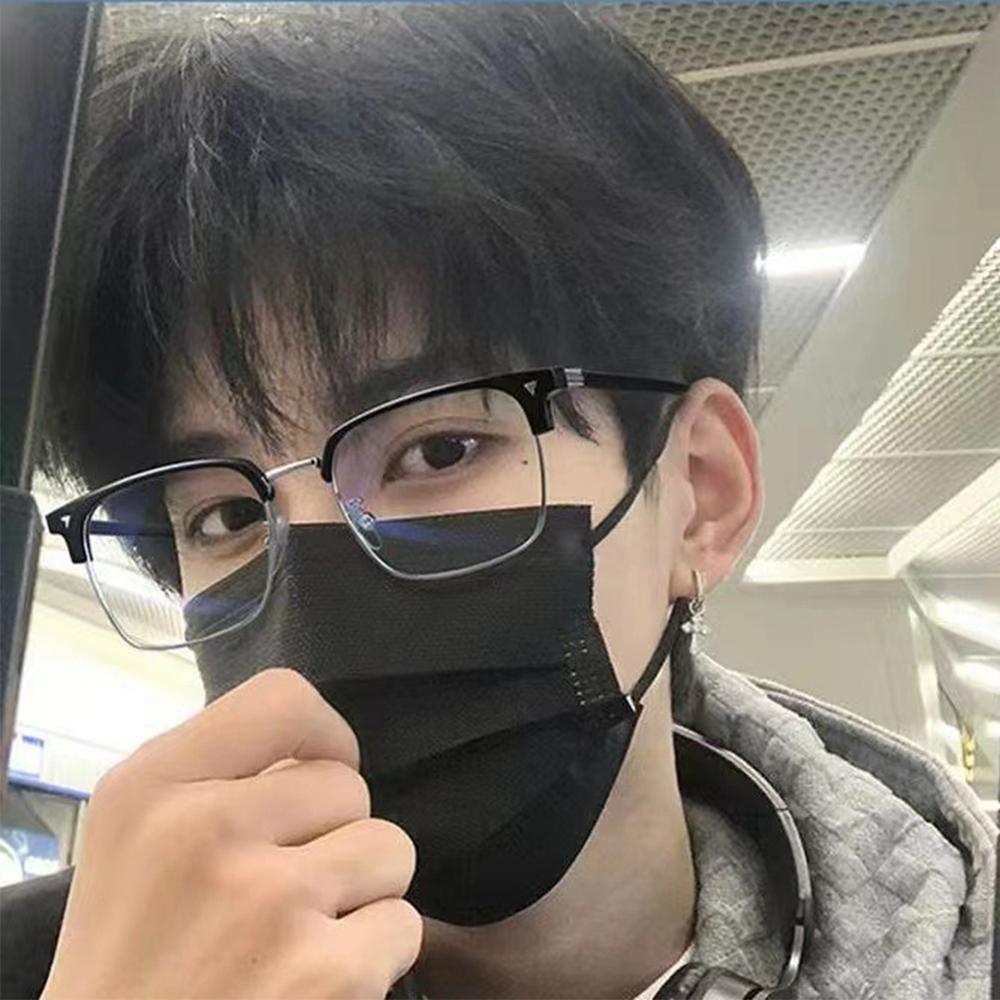 Photochromic Anti Radiation Blue Light Eyeglasses Square Metal Frame Computer Glasses For Women Men Replaceable Lens