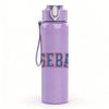 1PC Baseball Sport Text Logo Print 750ml Color Plastic Sports Water Bottle Leakproof Flip Straw Lid Suitable for Sports Office Home Use
