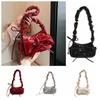 French Style Y2k Shoulder Bag Korean Style Pu Dumpling Bag Portable Bowknot Underarm Bag  Travel