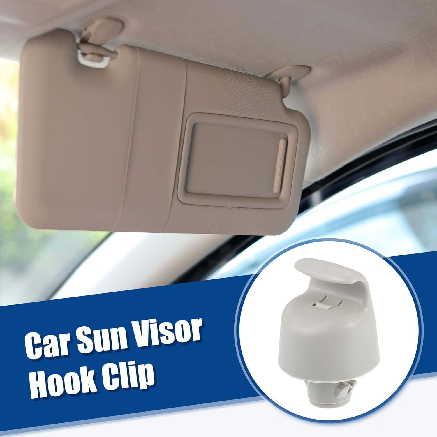 ACROPIX Car Sun Visor Clip Plastic Sun Visor Hook Clip Sun Visor Clip Retainer Fit for Nissan Maxima - Pack of 1 Gray