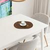 Linen Placemat Embroidery Butterflies Pattern Oval Heat-Resistant Stain-resistant Placemat Dining Accessories