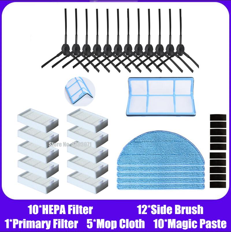 side Brush hepa Filter Mop Cloth Primary dust Filter for ilife V50 V55 ilife v5 v5s V3 V3s v5pro x5 v5s pro vacuum cleaner parts