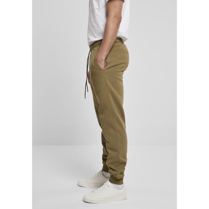 Pantalon De Survêtement - URBAN CLASSICS - Basic - Coton Stretch - Vert Olive - Homme