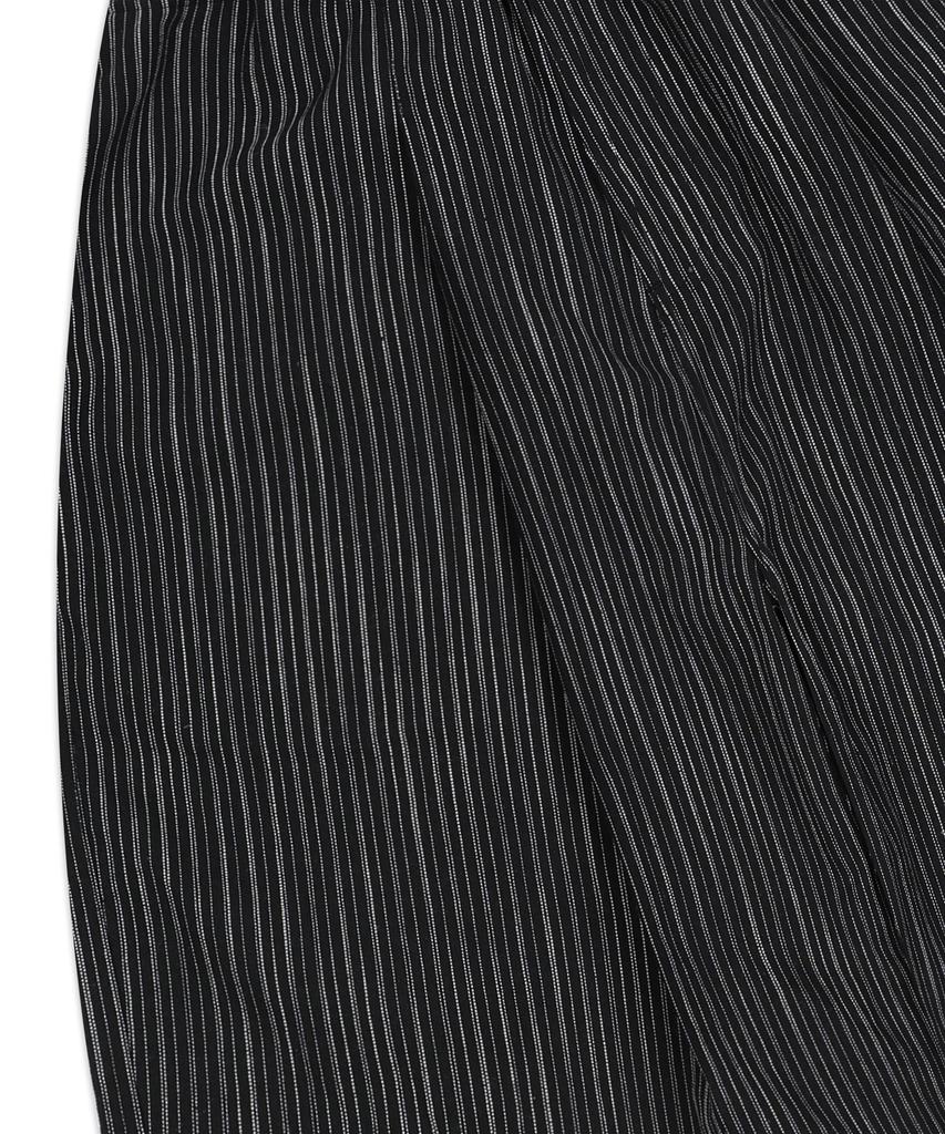 GLACK Gp139 Striped Linen Easy Pants (Black)