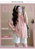 2026 Korean Puff Sleeve Doll Shirt & Belly Support Shorts Set