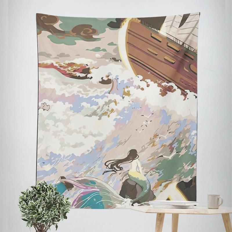 Home Wall Decoration Tapestry Simple Pattern Decoration Hanging Cloth Office Living Room Tapestry