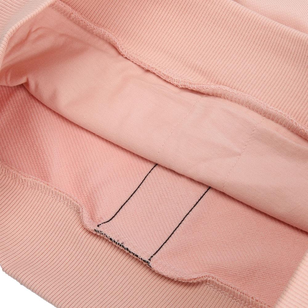 Adidas Hooded Letter Print Sports Pullover Long Sleeve Sweatshirt Women Sweatshirt Pink DU2371