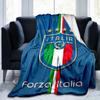 Italy Football Crest Blanket Suitable for Sofas, Beds, Offices, And Camping - Perfect Gift for Halloween Christmas