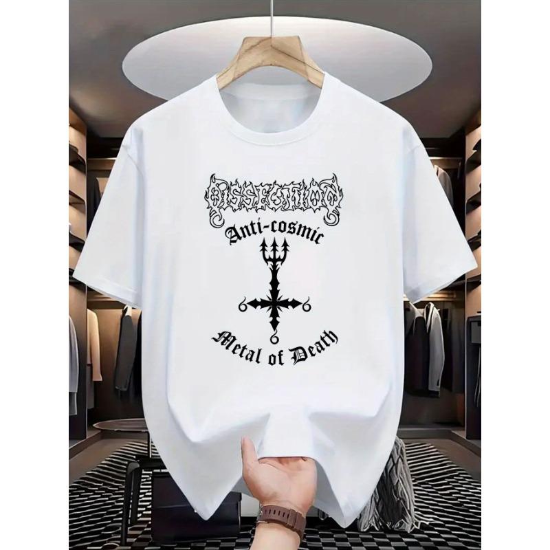2025 Gothic Anti Metal Death Graphic Men Luxury Cotton Short Sleeve Summer Unisex Men Women Top Streetwear Tee Blouse