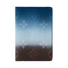 Pocket Organizer Gradient Color Block Monogram Pigment Coated Canvas Wallet Card Holder Men Wallet Blue Brown M28004