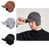 Knitted Winter Hat For Men With Ear Flaps Breathable Warmth For Outdoor Activities